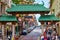 Gorgeous and iconic green roofed entrance to Chinatown San Francisco