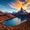 Gorgeous landscape of Patagonia\\\'s Tierra del Fuego National Park in Autumn, Argentina made with Generative AI