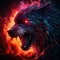 A gorgeous light painting nightmare wolf high contrast detailed fantasy 8k vivid ultra detail evil