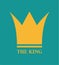 Gorgeous minimalist and textured crown with king text, minimal concept. Gorgeous artwork with contrasting color. Illustration for