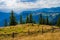 gorgeous mountains image, magnificent alandscape in the Carpathians, morning sunlight on the slope of mountain, Europe travel,