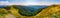 Gorgeous panorama of alpine mountain ridge