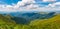 Gorgeous panorama of mountains on fine summer day