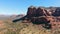 Gorgeous scenery of Red Rock scenic byway, Sedona Arizona. Aerial view from drone of amazing natural area of red rocks