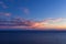 Gorgeous sea and sky colors in the dusk, Sithonia, Chalkidiki, Greece