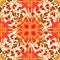 Gorgeous seamless patchwork pattern from blue Moroccan tiles, ornaments.