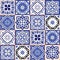 Gorgeous seamless patchwork pattern from colorful Moroccan tiles