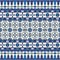 Gorgeous seamless pattern from tiles and border. Moroccan, Portuguese, Azulejo ornaments.