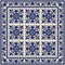 Gorgeous seamless pattern from tiles and border. Moroccan, Portuguese, Azulejo ornaments.