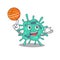 Gorgeous shigella boydii mascot design style with basketball