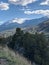 Gorgeous snowy mountain and blue sky view in South Dakota