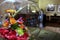 Gorgeous terrarium filled with exotic flowers, set on table in lobby,, Hyatt Regency St Louis, Mo 2019