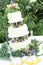 Gorgeous three tier wedding cake angle