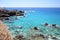 Gorgeous turquoise rocky bay in Playa de San Juan on Tenerife