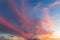 Gorgeous twilight sky panorama and cloud at morning background image