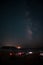 Gorgeous vertical shot of a starry sky on a bright night on Elafonisos, Greece