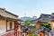 Gorgeous view of black tile roofs of traditional Korean houses