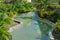 Gorgeous view of home tropical garden river