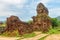 Gorgeous view of red brick temples of My Son Sanctuary