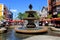 Gorgeous water fountain in center of Federal Hill, Providence,Rhode Island, 2014