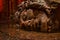 Gorgon head in Roman Basilica Cistern in Istanbul, Turkey.