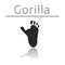 Gorilla animal track