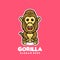 Gorilla baby mascot