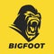 Gorilla bigfoot scream logo vector icon