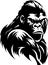 Gorilla Black Monochrome Mascot Logo