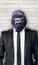 Gorilla in black suit, business concept