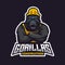 Gorilla construction mascot logo