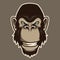 Gorilla Head Mascot Illustration Vector in Cartoon Style