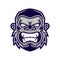 Gorilla head , monkey head , ape face logo