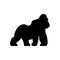 Gorilla monkey black sign icon. Vector illustration eps 10