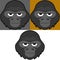 Gorilla Vector Portrait Illustration Cartoon