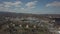 Gorlice, Poland - 3 9 2019: Industrial region of the Carpathian city. Top view of the refinery and auxiliary buildings.