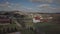 Gorlice, Poland - 3 9 2019: Panorama of a small European medieval city at the present time. View from the drone or quadrocopter on