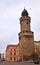 Gorlitz GÃ¶rlitz,  Germany, December 17, 2018: Goerlitz Reichenbach tower 14th century and Humboldthaus building in historic do