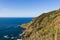 Gorliz lighthouse on Biscay coast cliff