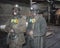 Gorlovka, Ukraine - December 10, 2012: Miners after work shift