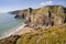 Gorse lined Rocky Layered Coastline between Lydstep and Manorbier Bay