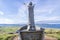 Gortmore, Northern Ireland, UK - September 18 2022 : Manannan Mac Lir Statue by John Darre Sutton - He is a warrior and