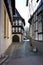 Goslar, Germany - April 21, 2016:  Medieval street and half-timber houses