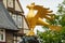 Goslarer Adler, Golden Medieval Imperial Eagle in Goslar, Harz mountains, Lower Saxony, Germany.
