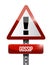 Gossip warning road sign illustration design