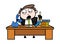 Got Irritated after Getting Many Calls - Office Businessman Employee Cartoon Vector Illustration