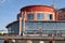 Goteborgsoperan museum on the shore of Gota alv river seen from a boat with heads of people