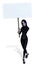 Goth Girl with Sign - includes clipping path