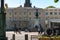 Gothenburg, Sweden - June 9, 2020: People enjoying the summertime in Gustaf Adolf`s square during the corona pandemic