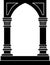 Gothic Arch Columns Border/eps